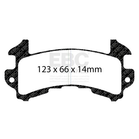 EBC Front GreenStuff Brake Pads - Pontiac Firebird / Chevrolet Camaro (3rd Gen) (DP21146) — view 2