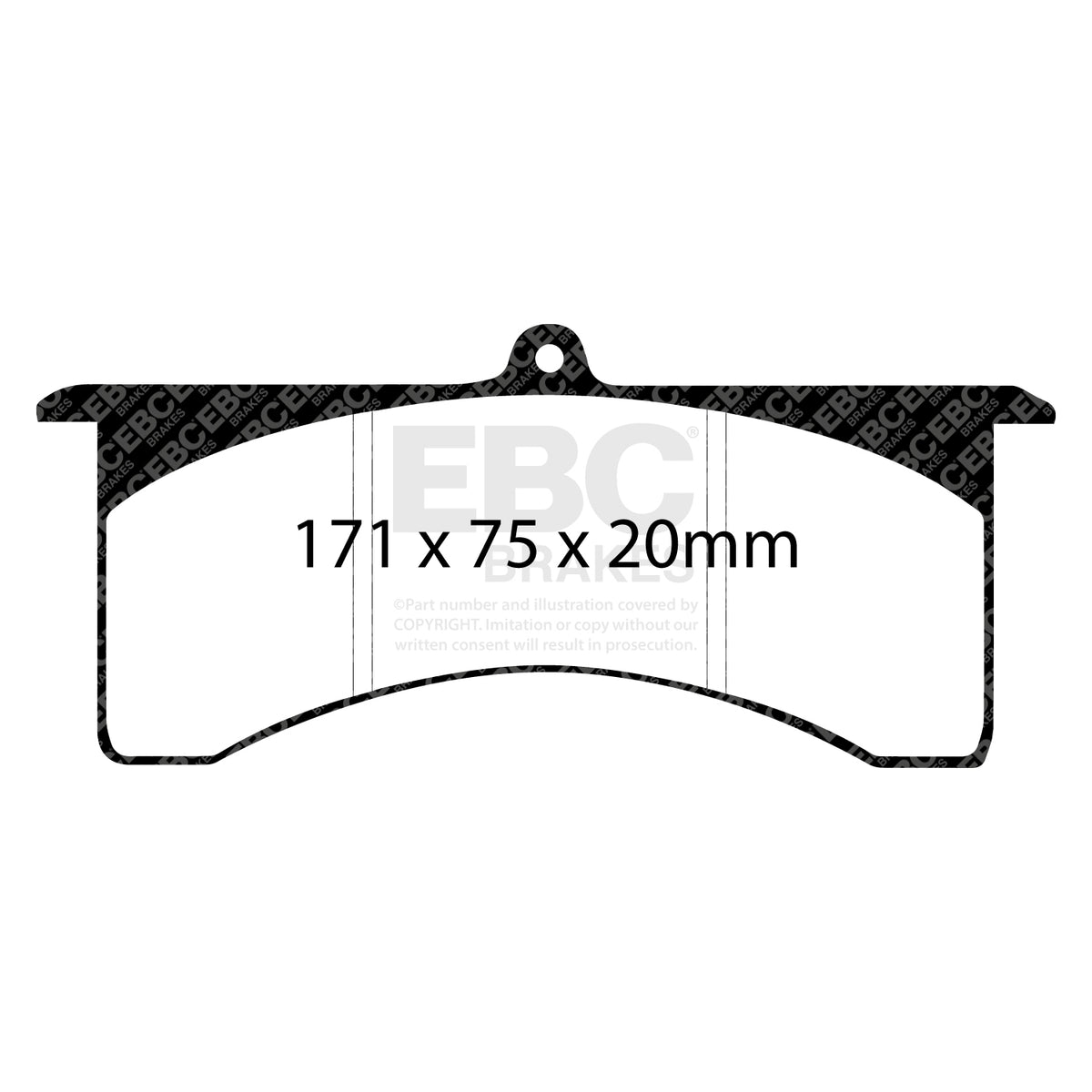 EBC Front Racing SR-11 Brake Pads - Subaru Impreza (DP81148.20SR11) — view 2