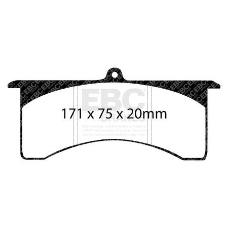 EBC Front Racing SR-11 Brake Pads - Subaru Impreza (DP81148.20SR11) — view 2
