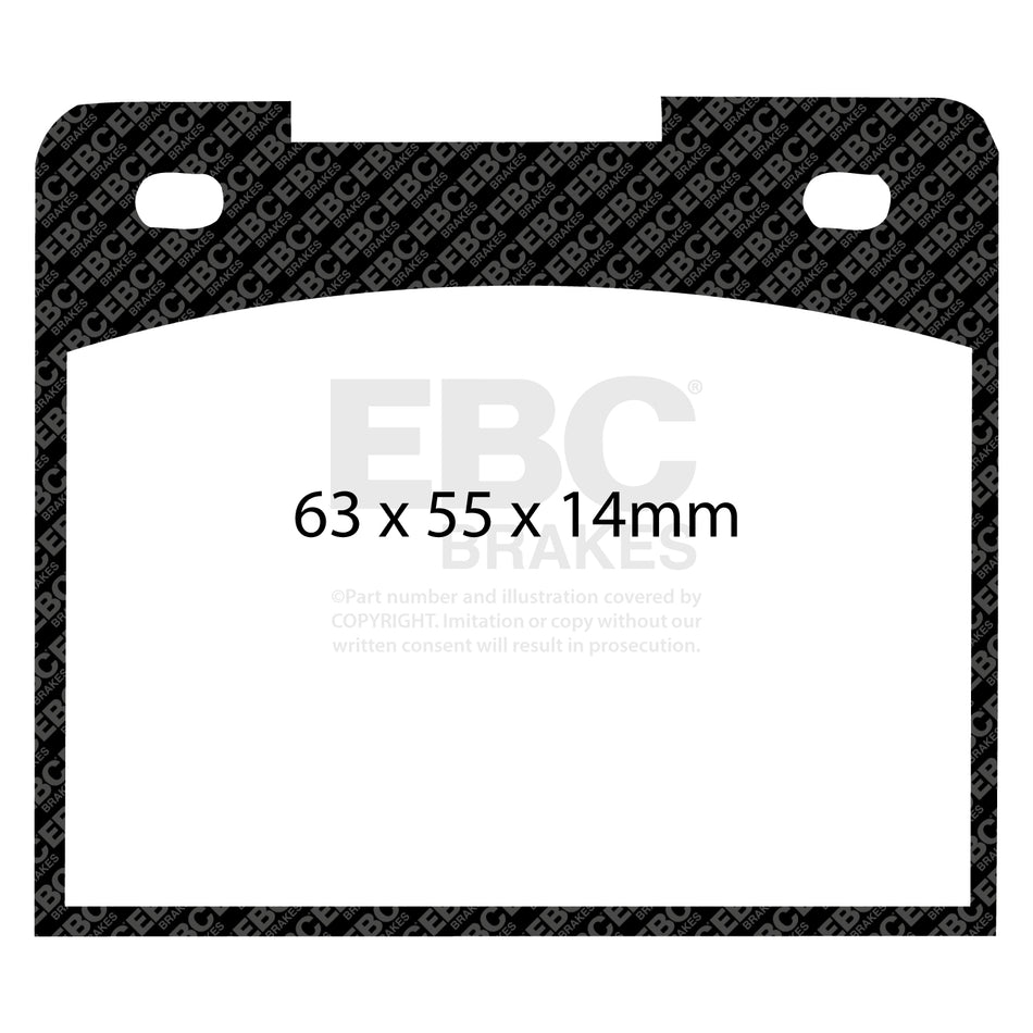 EBC Rear YellowStuff Brake Pads - Volvo 240 / Caterham 7 (DP4114R) — view 2