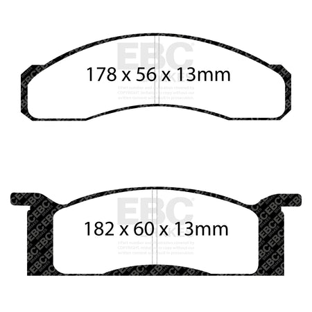 EBC Front Ultimax Brake Pads - Ford Mustang (1st Generation) / Ford (australia And New Zealand) Fairlane (DP1158) — view 2