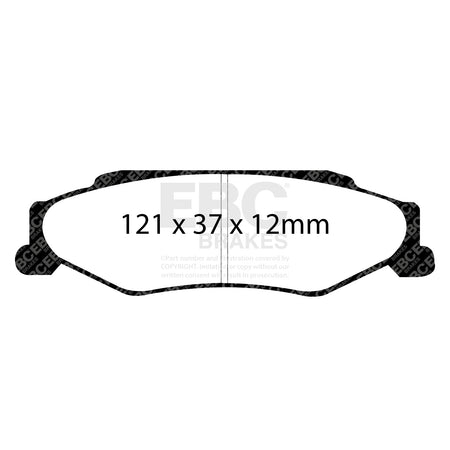 EBC Rear BlueStuff Brake Pads - AC MkVI / Chevrolet Corvette (C5) (DP51160NDX) — view 2