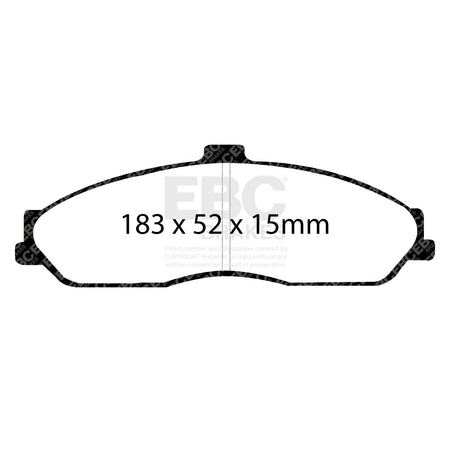 EBC Front YellowStuff Brake Pads - AC MkVI / Chevrolet Corvette (C5) (DP41162R) — view 2