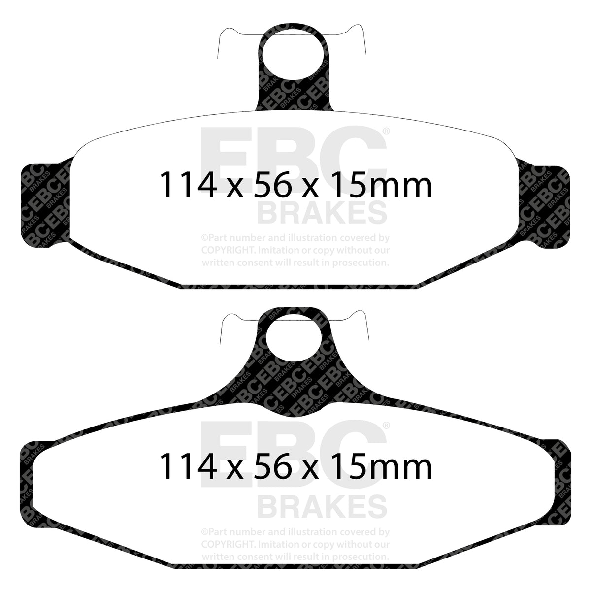 EBC Rear YellowStuff Brake Pads - Aston Martin Virage / Aston Martin Virage Volante (DP41165R) — view 2