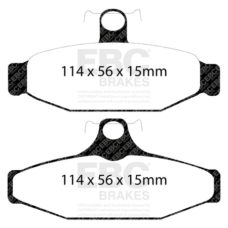 EBC Rear YellowStuff Brake Pads - Aston Martin Virage / Aston Martin Virage Volante (DP41165R) — view 2