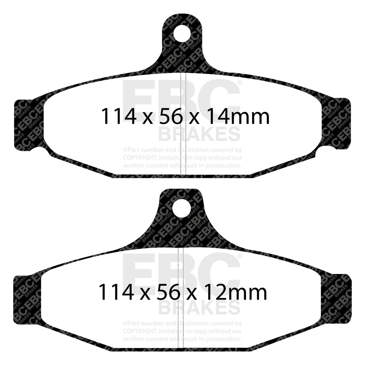 EBC Rear YellowStuff Brake Pads - Pontiac Firebird / Chevrolet Camaro (3rd Gen) (DP41167R) — view 2