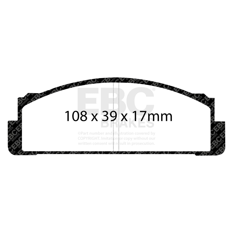 EBC Front YellowStuff Brake Pads - Zastava 128 / Yugo Skala (DP4116R) — view 2