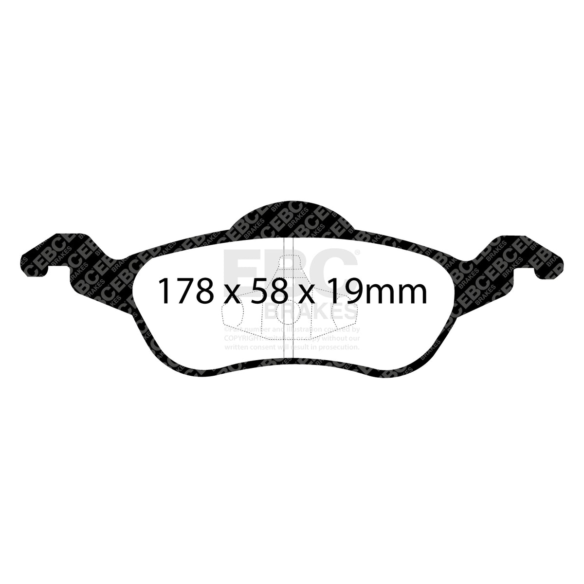 EBC Front Ultimax Brake Pads - Ford Focus / Ford (australia And New Zealand) Focus (DP1185) — view 2