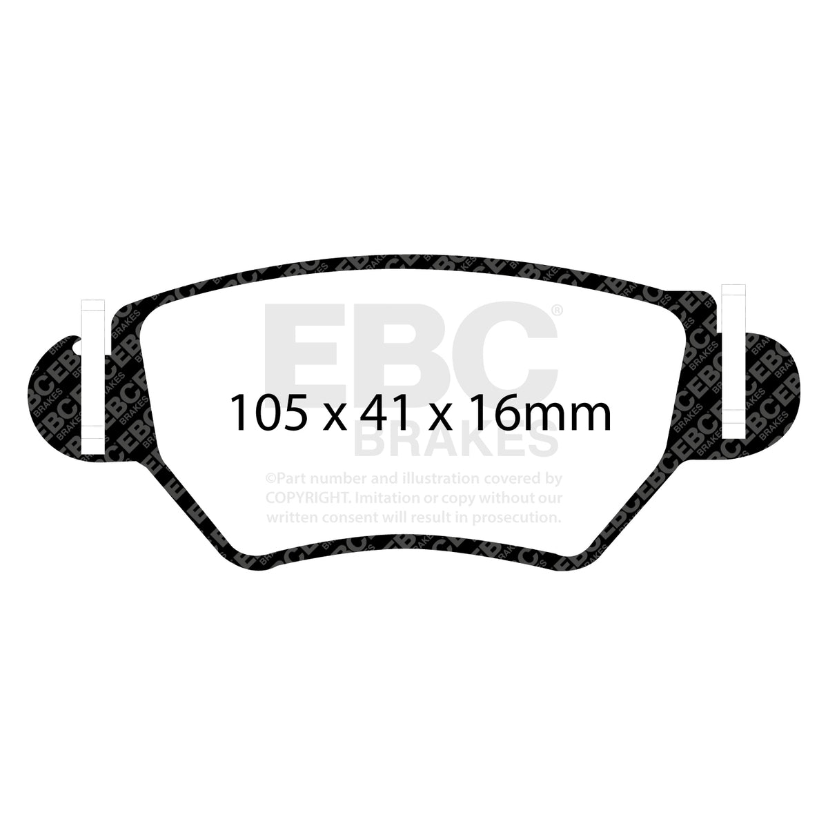 EBC Rear GreenStuff Brake Pads - Vauxhall Astra (G) / Opel Astra (G) (DP21186) — view 2