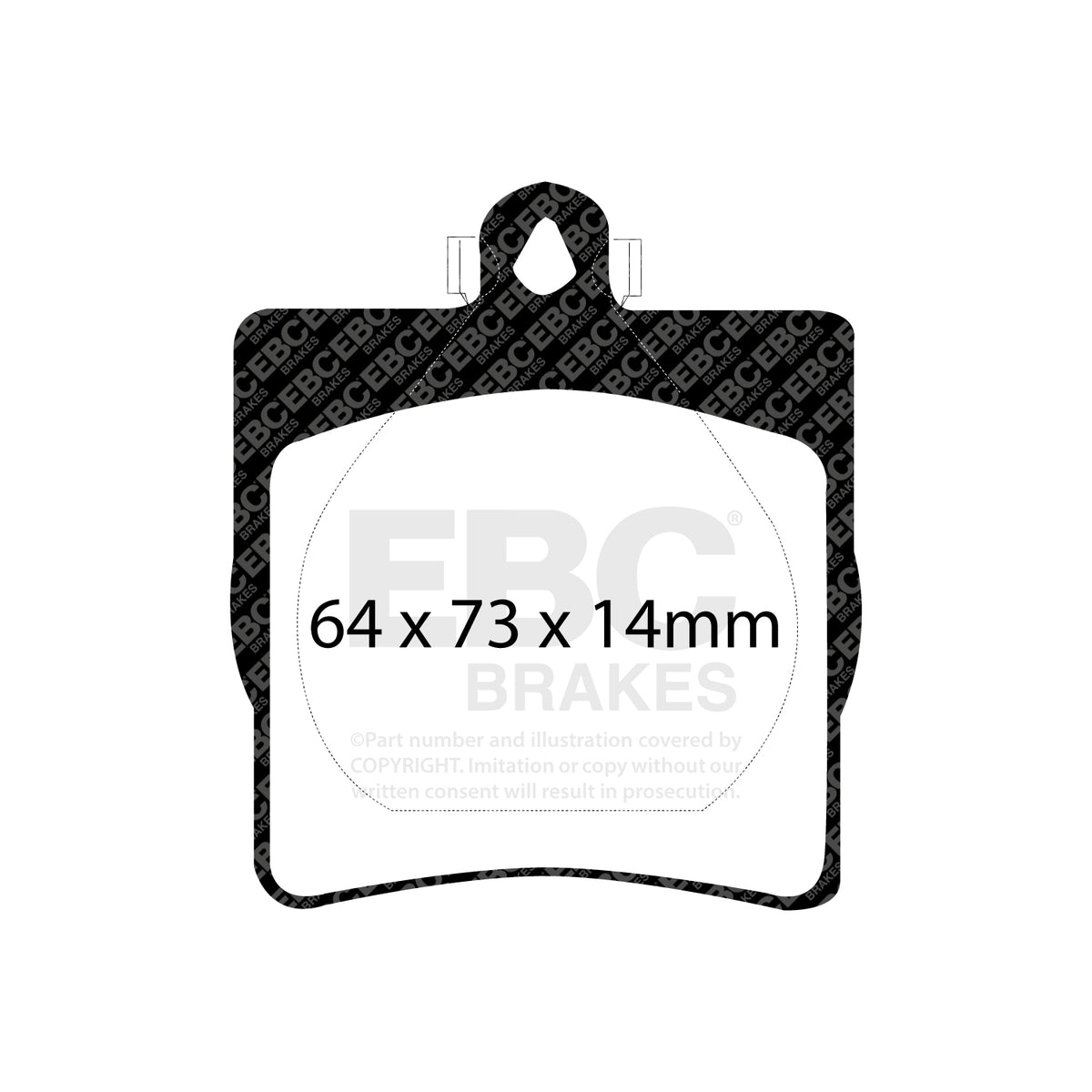 EBC Rear YellowStuff Brake Pads - Mercedes-Benz C-Class (W203) / Mercedes-Benz E-Class (W210) (DP41191R) — view 2