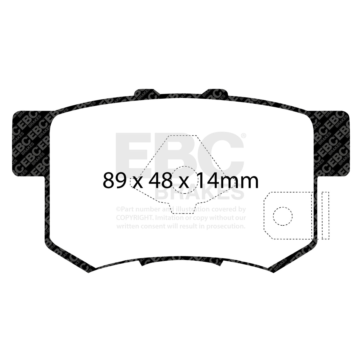 EBC Rear BlueStuff Brake Pads - Rover 600 / Honda Civic (7th Gen) (DP51193B) — view 2