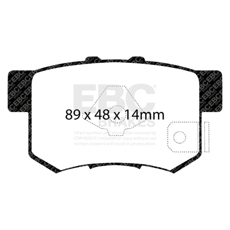 EBC Rear BlueStuff Brake Pads - Rover 600 / Honda Civic (7th Gen) (DP51193B) — view 2