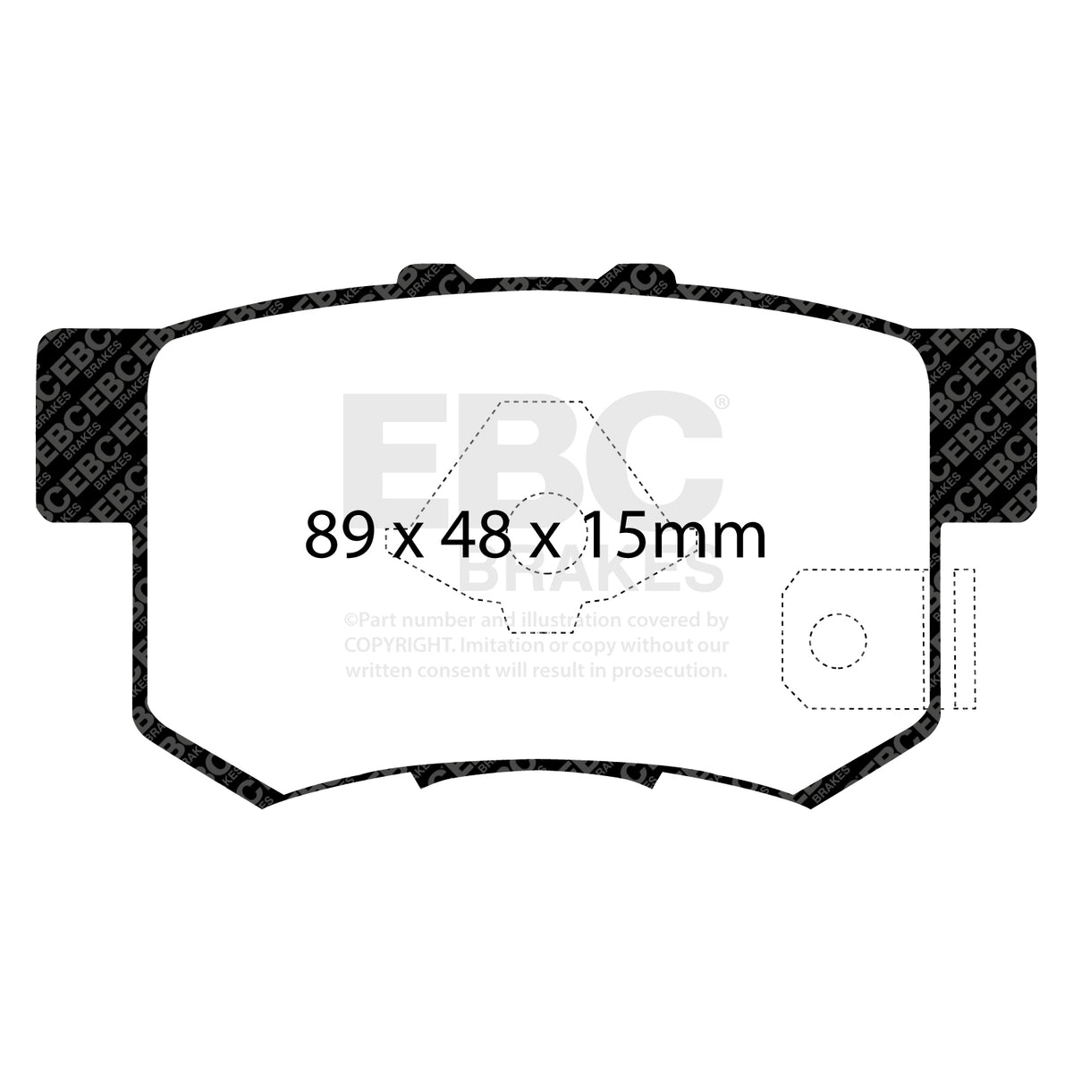 EBC Rear Ultimax Brake Pads - Honda Accord / Honda FR-v (DP1193/2) — view 2
