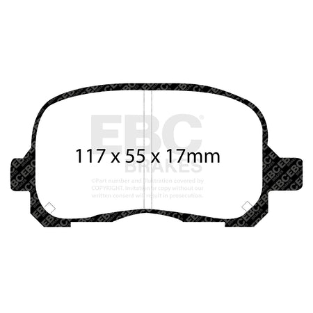 EBC Front Ultimax Brake Pads - Toyota Corolla (DP1195) — view 2