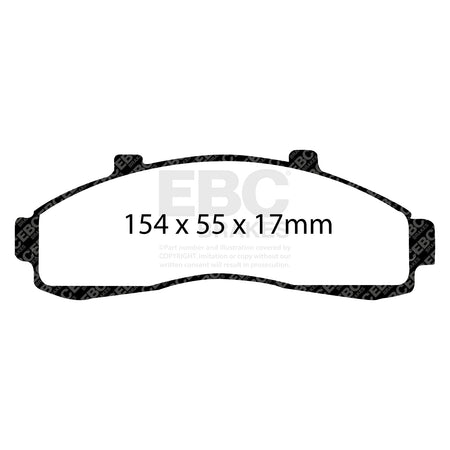 EBC Front Ultimax Brake Pads - Ford Commercial Ranger / Ford Explorer (USA) (DP1199) — view 2
