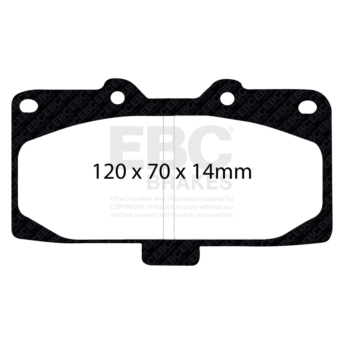 EBC Front Racing RP-1 Brake Pads - Subaru Impreza / Nissan (australia And New Zealand) Skyline (DP81200RP1) — view 2
