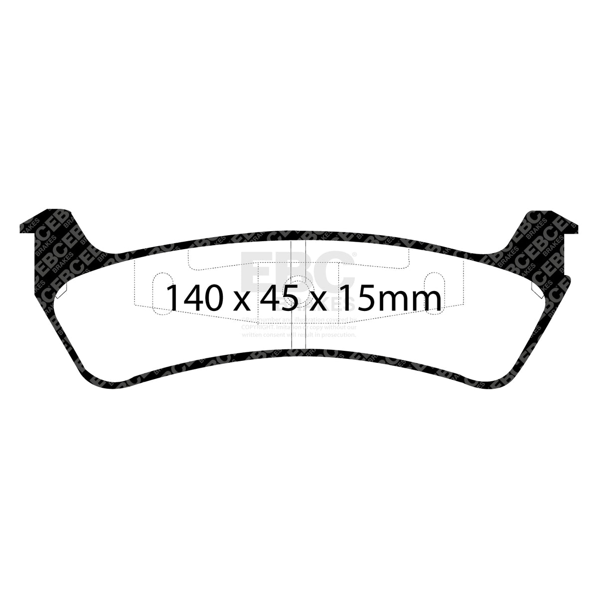 EBC Rear GreenStuff Brake Pads - Ford Explorer (USA) / Ford Explorer (UK) (DP61201) — view 2