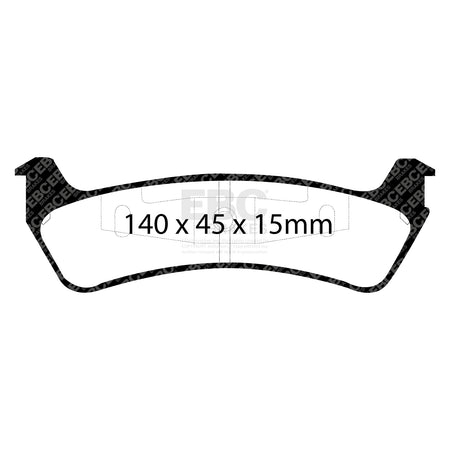 EBC Rear Ultimax Brake Pads - Ford Explorer (USA) / Ford Explorer (UK) (DP1201) — view 2