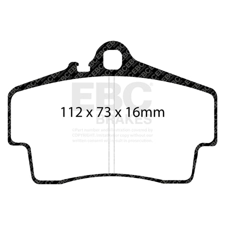 EBC Rear RedStuff Brake Pads - Porsche 911 (996) / Porsche Boxster (986) (DP31208C) — view 2