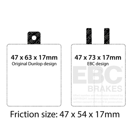 EBC Front Ultimax Brake Pads - Jaguar Mk2 / Lancia Fulvia (DP120) — view 2