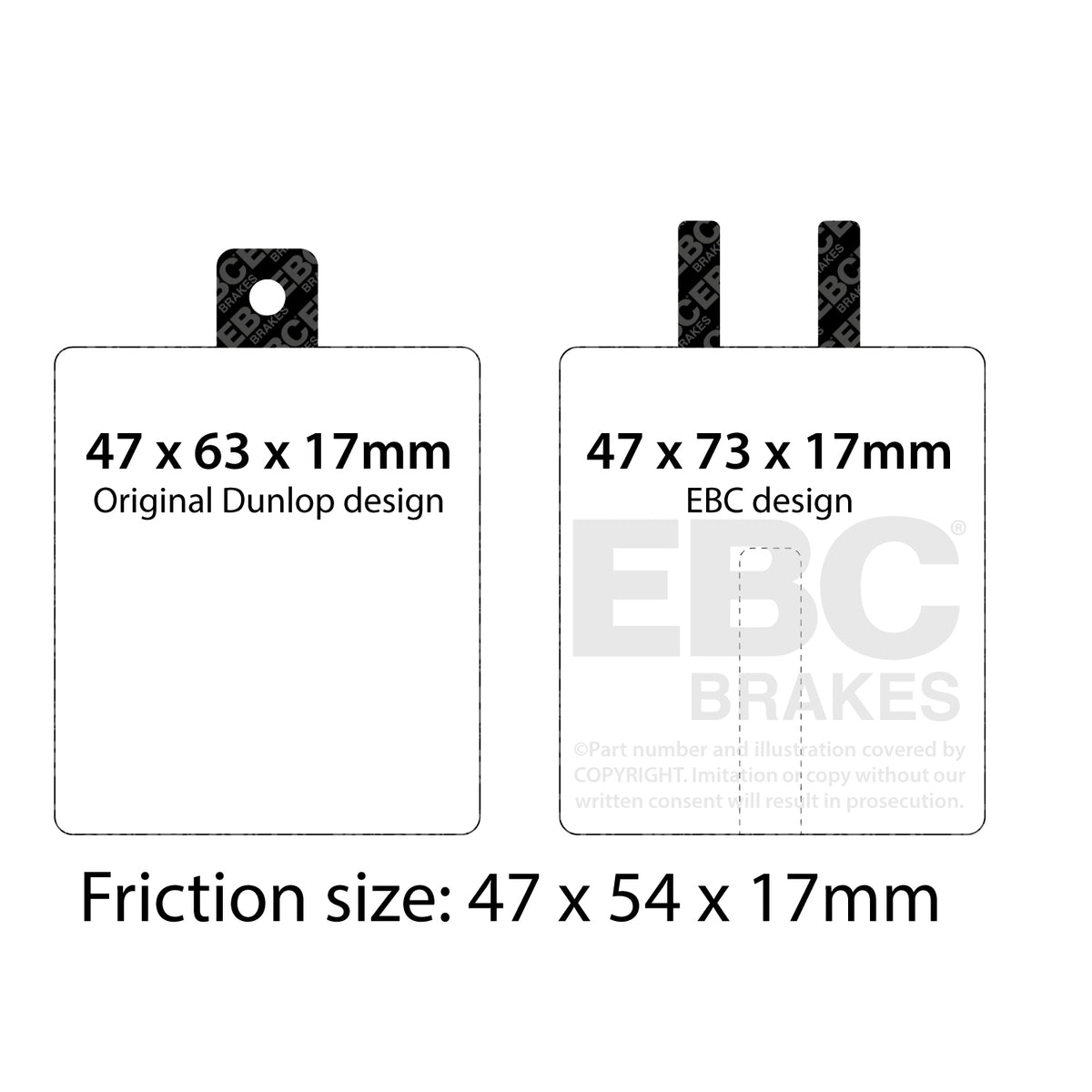 EBC Rear RedStuff Brake Pads - Mercedes-Benz 600 (W100) / Iso Grifo (DP3120C) — view 2