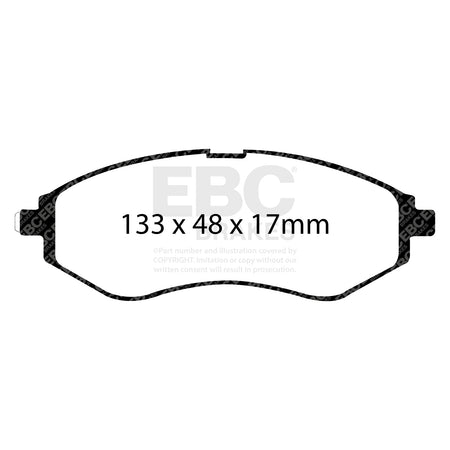 EBC Front Ultimax Brake Pads - Chevrolet Kalos / Chevrolet Aveo (DP1213) — view 2