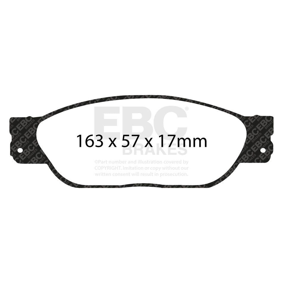 EBC Front YellowStuff Brake Pads - Lincoln LS / Jaguar Stype (DP41220R) — view 2