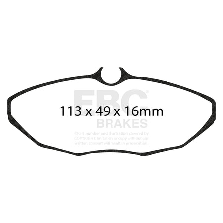 EBC YellowStuff Brake Pads (DP41221/2R) — view 2