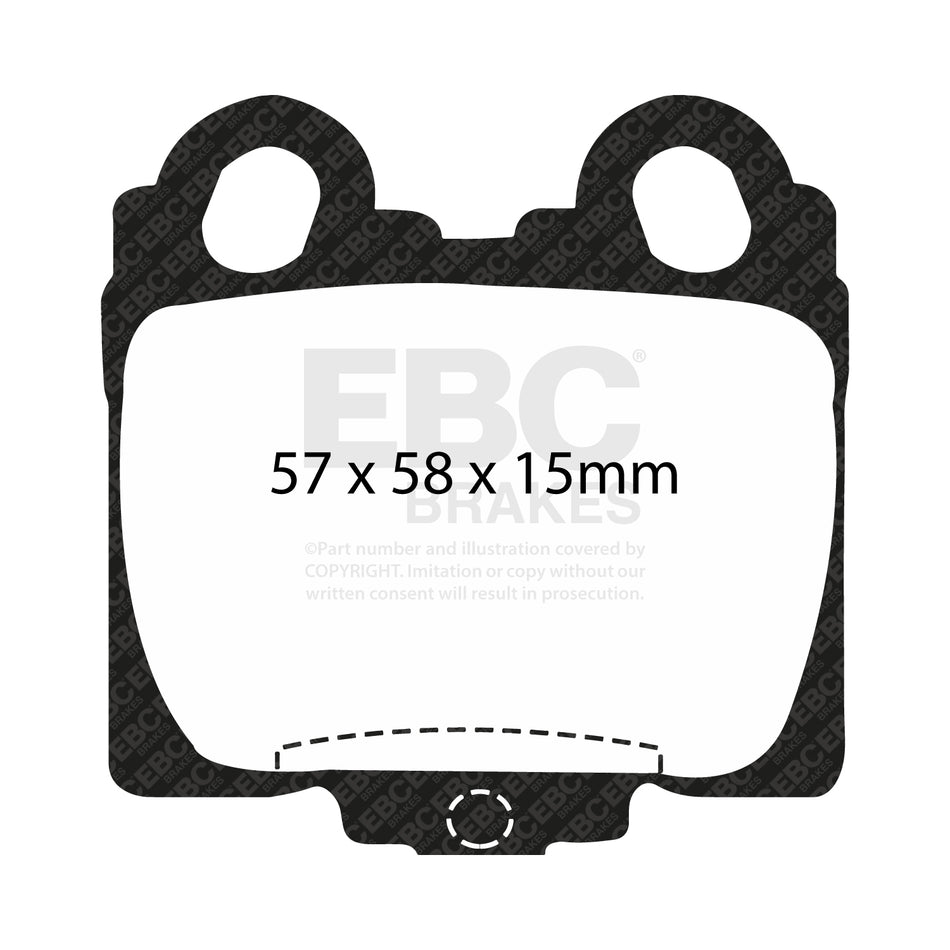EBC Rear YellowStuff Brake Pads - Toyota Altezza / Toyota Progres (DP41224R) — view 2