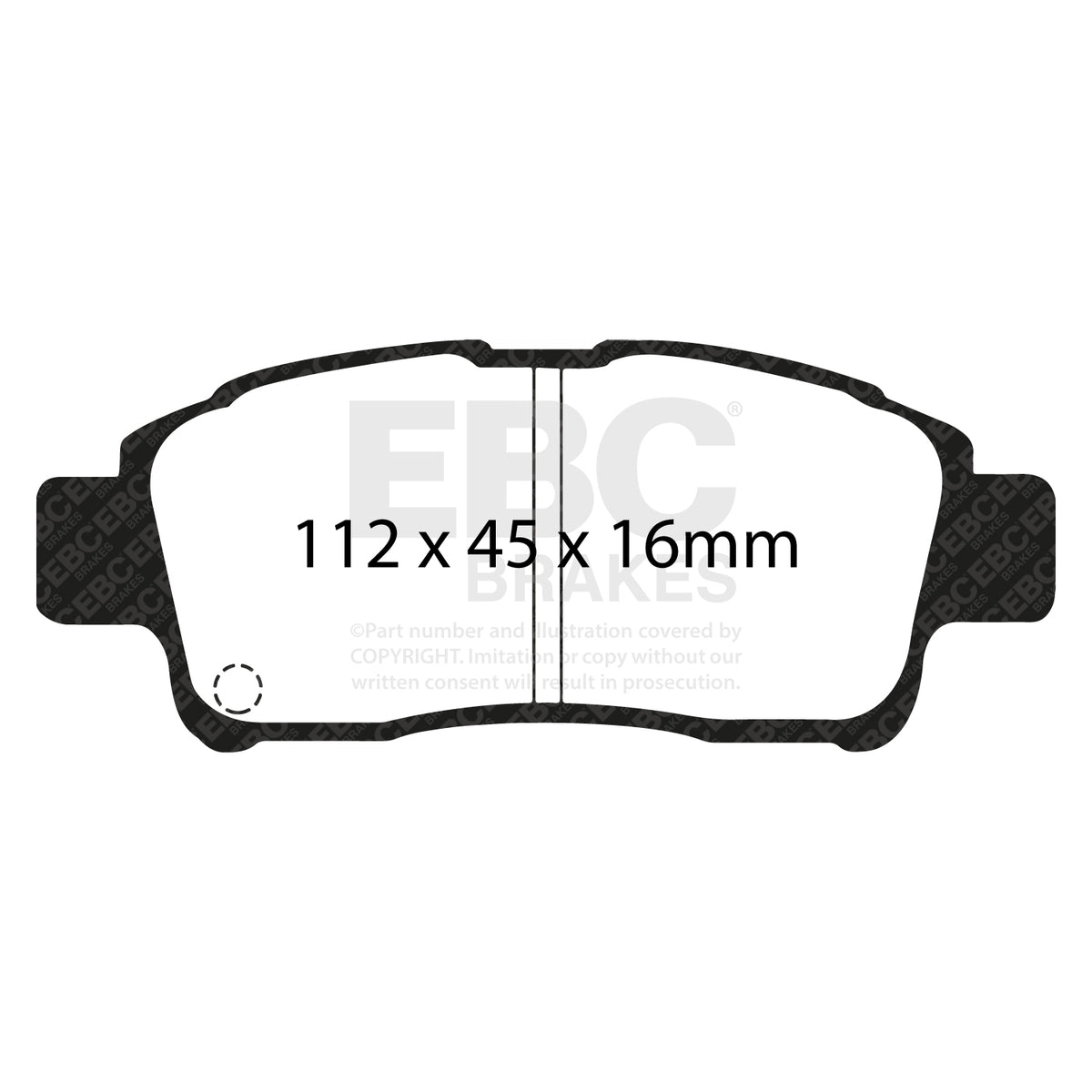 EBC Front Ultimax Brake Pads - Toyota Yaris (XP10) (DP1225) — view 2