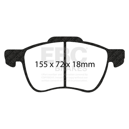 EBC Front Ultimax Brake Pads - Volvo V70 / Volvo S80 (DP1229) — view 2
