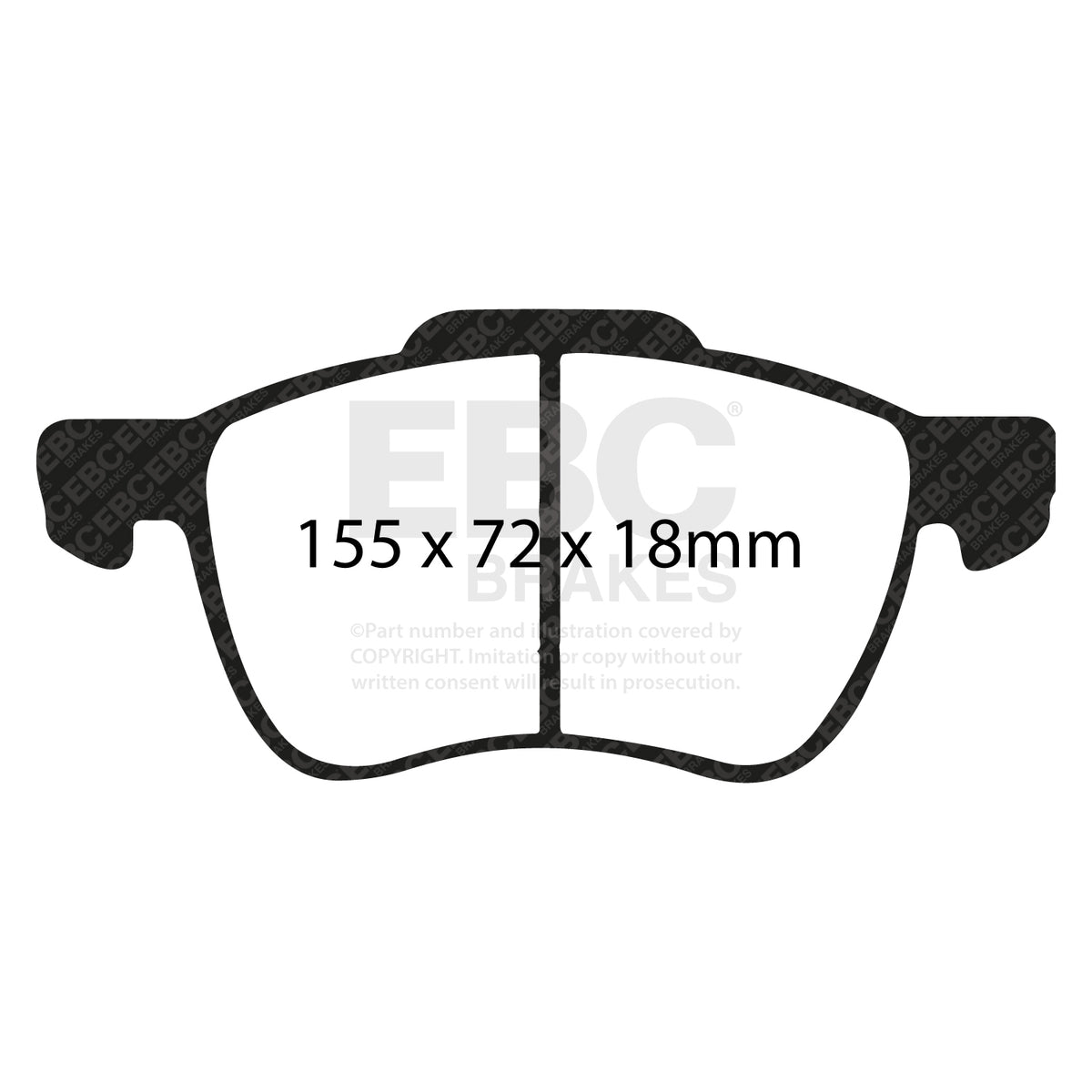 EBC Front YellowStuff Brake Pads - Volvo V70 / Volvo S80 (DP41229R) — view 2
