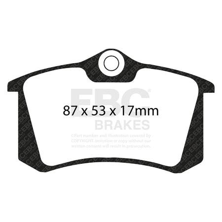 EBC Rear GreenStuff Brake Pads - Volkswagen Passat (B5) / Volkswagen Golf (DP21230) — view 2