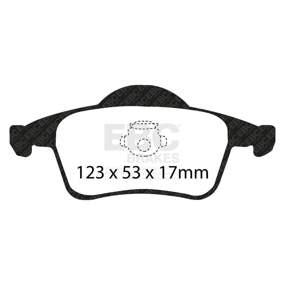 EBC Rear YellowStuff Brake Pads - Volvo S60 / Volvo V70 (DP41231R) — view 2