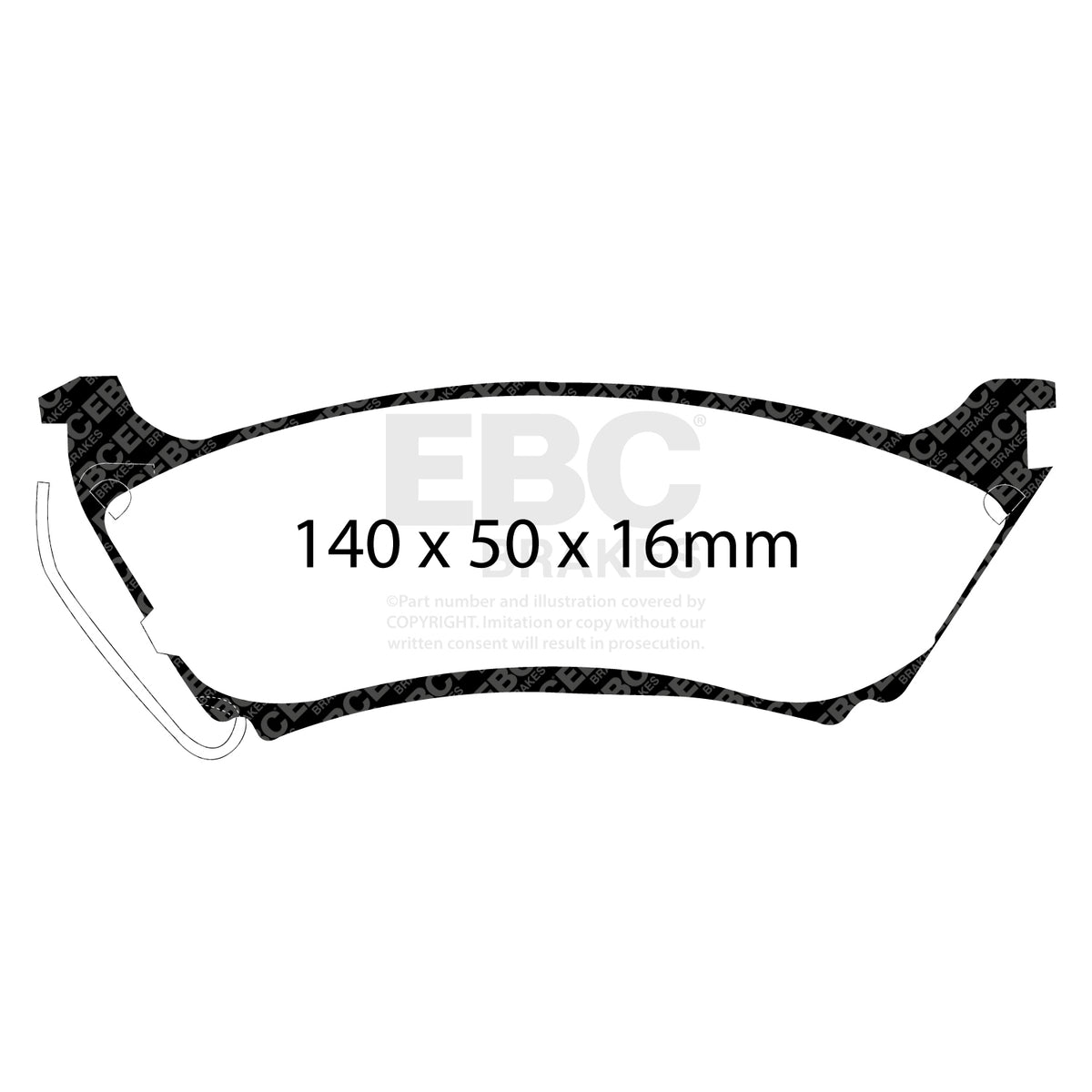 EBC Rear Ultimax Brake Pads - Mercedes-Benz M-Class (W163) (DP1233) — view 2