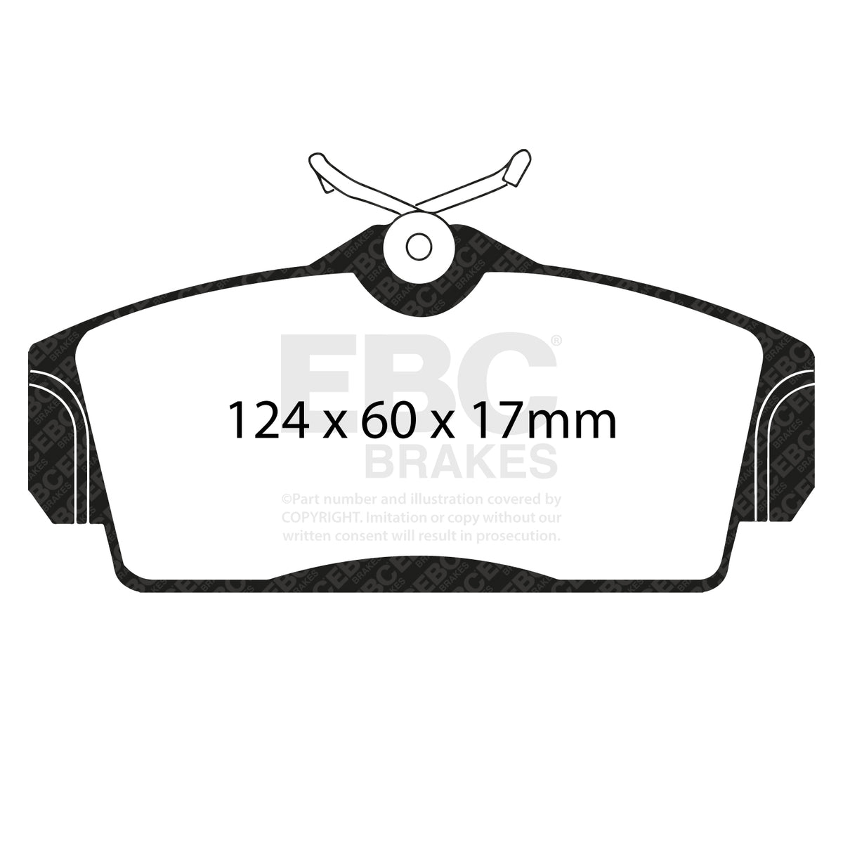 EBC Front Ultimax Brake Pads - Nissan Primera / Nissan Almera (DP1238) — view 2