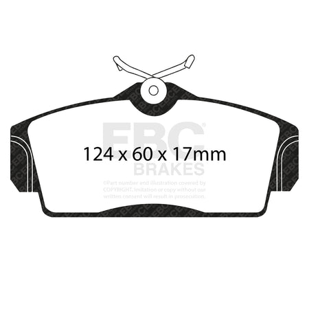 EBC Front Ultimax Brake Pads - Nissan Primera / Nissan Almera (DP1238) — view 2