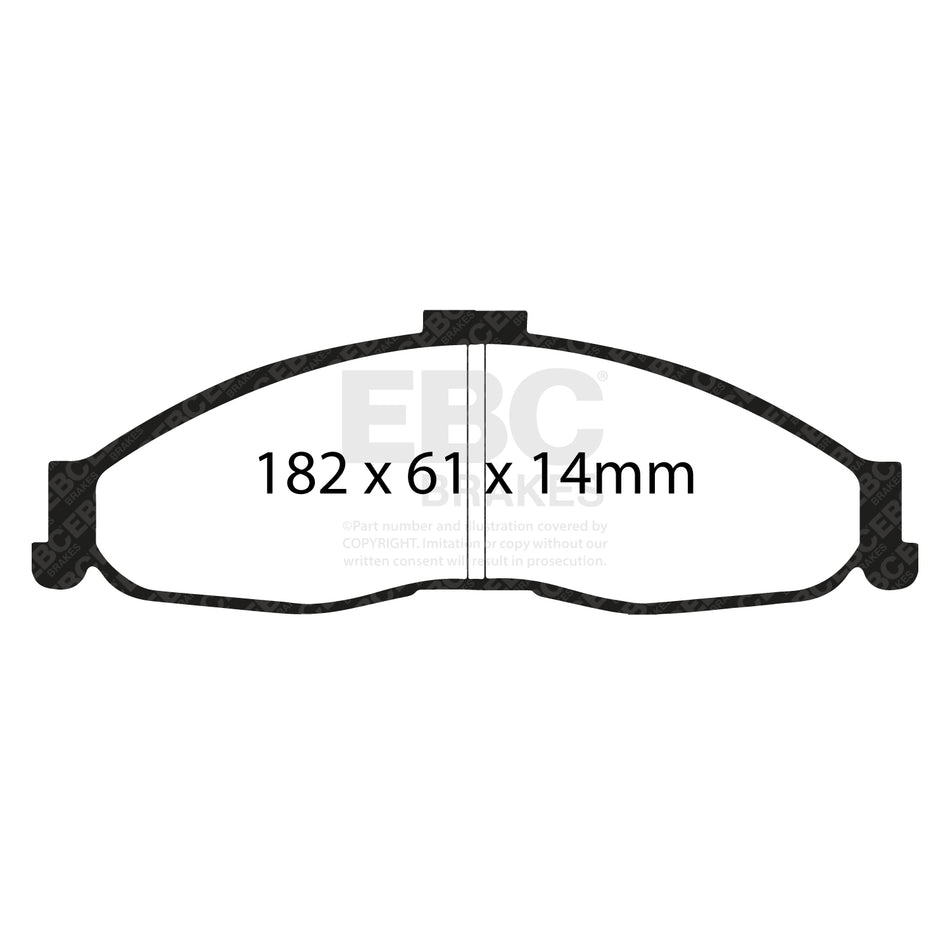 EBC Front RedStuff Brake Pads - Chevrolet Camaro (4th Gen) / Pontiac Firebird (DP31239C) — view 2