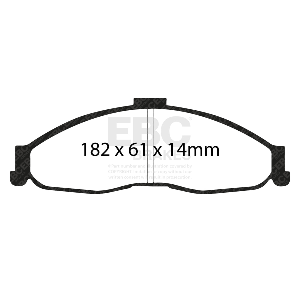 EBC Front YellowStuff Brake Pads - Chevrolet Camaro (4th Gen) / Pontiac Firebird (DP41239R) — view 2