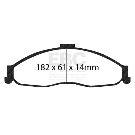 EBC Front Ultimax Brake Pads - Chevrolet Camaro (4th Gen) / Pontiac Firebird (DP1239) — view 2