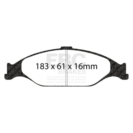 EBC Front YellowStuff Brake Pads - Ford Mustang (4th Generation) (DP41242R) — view 2