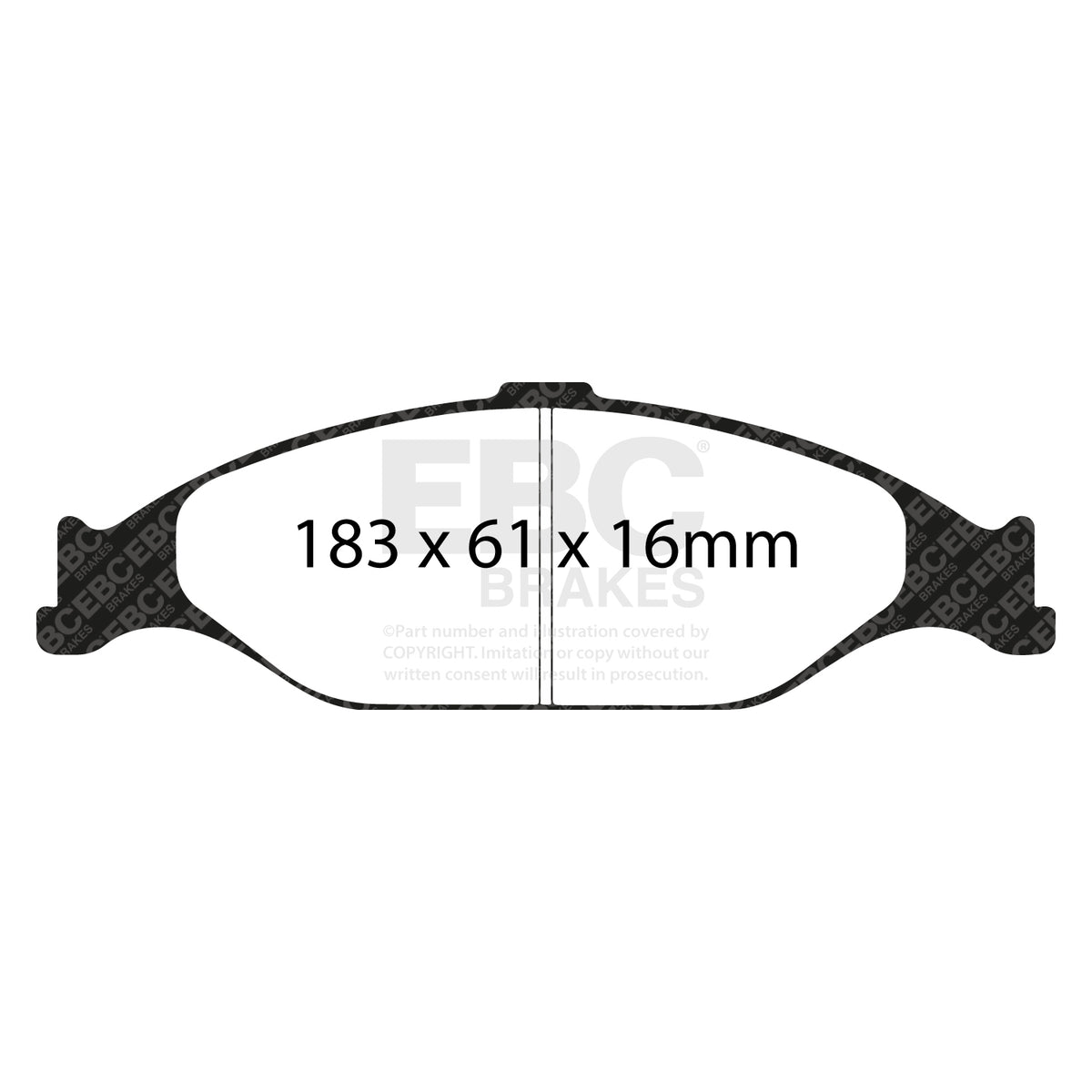 EBC Front RedStuff Brake Pads - Ford Mustang (4th Generation) (DP31242C) — view 2