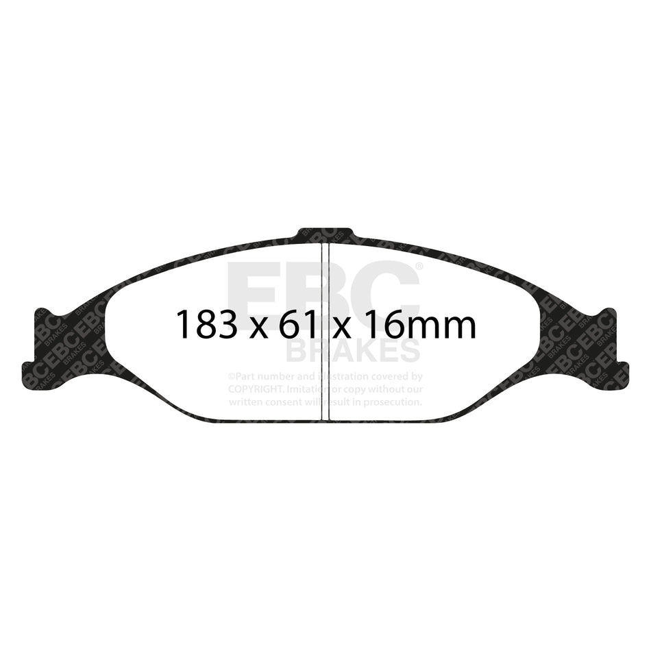 EBC Front RedStuff Brake Pads - Ford Mustang (4th Generation) (DP31242C) — view 2