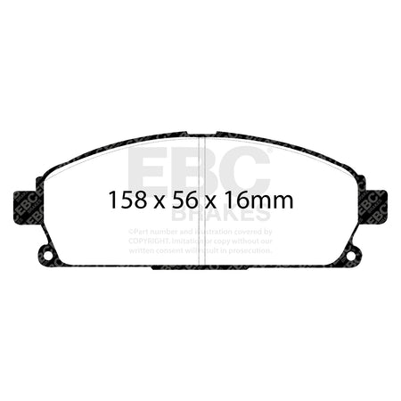 EBC Front Ultimax Brake Pads - Nissan Xtrail / Nissan Elgrand (DP1247) — view 2
