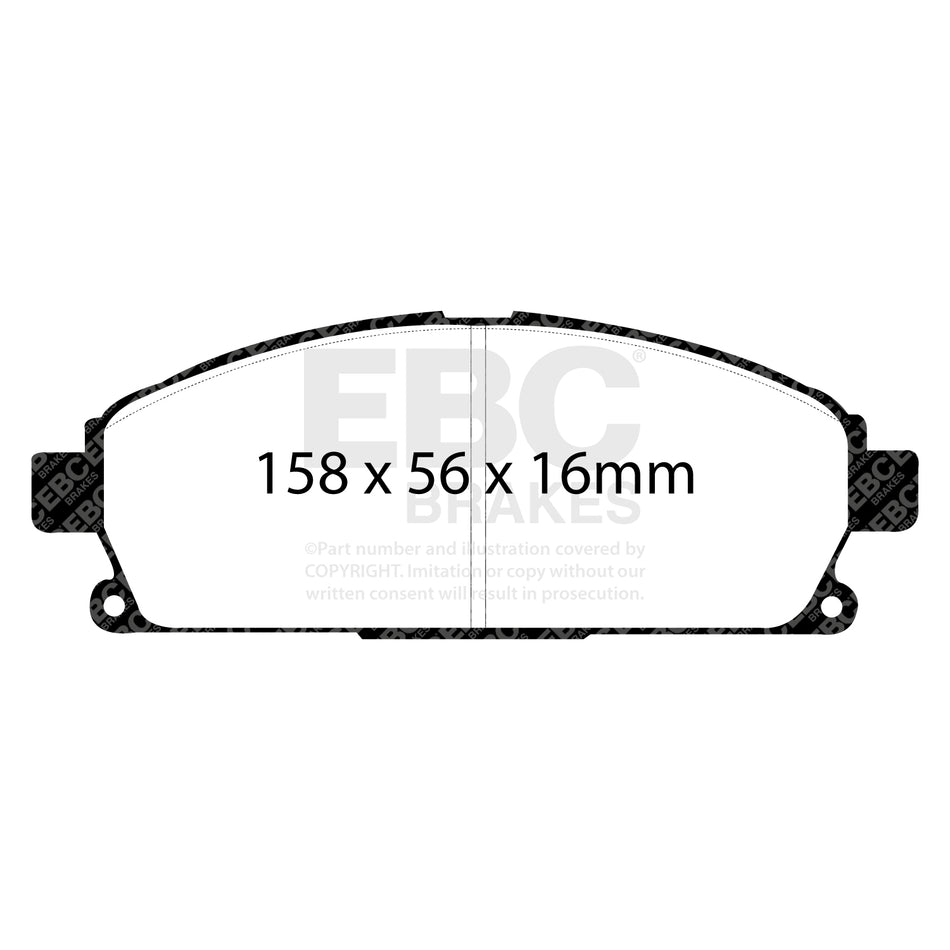 EBC Front Ultimax Brake Pads - Nissan Xtrail / Nissan Elgrand (DP1247) — view 2