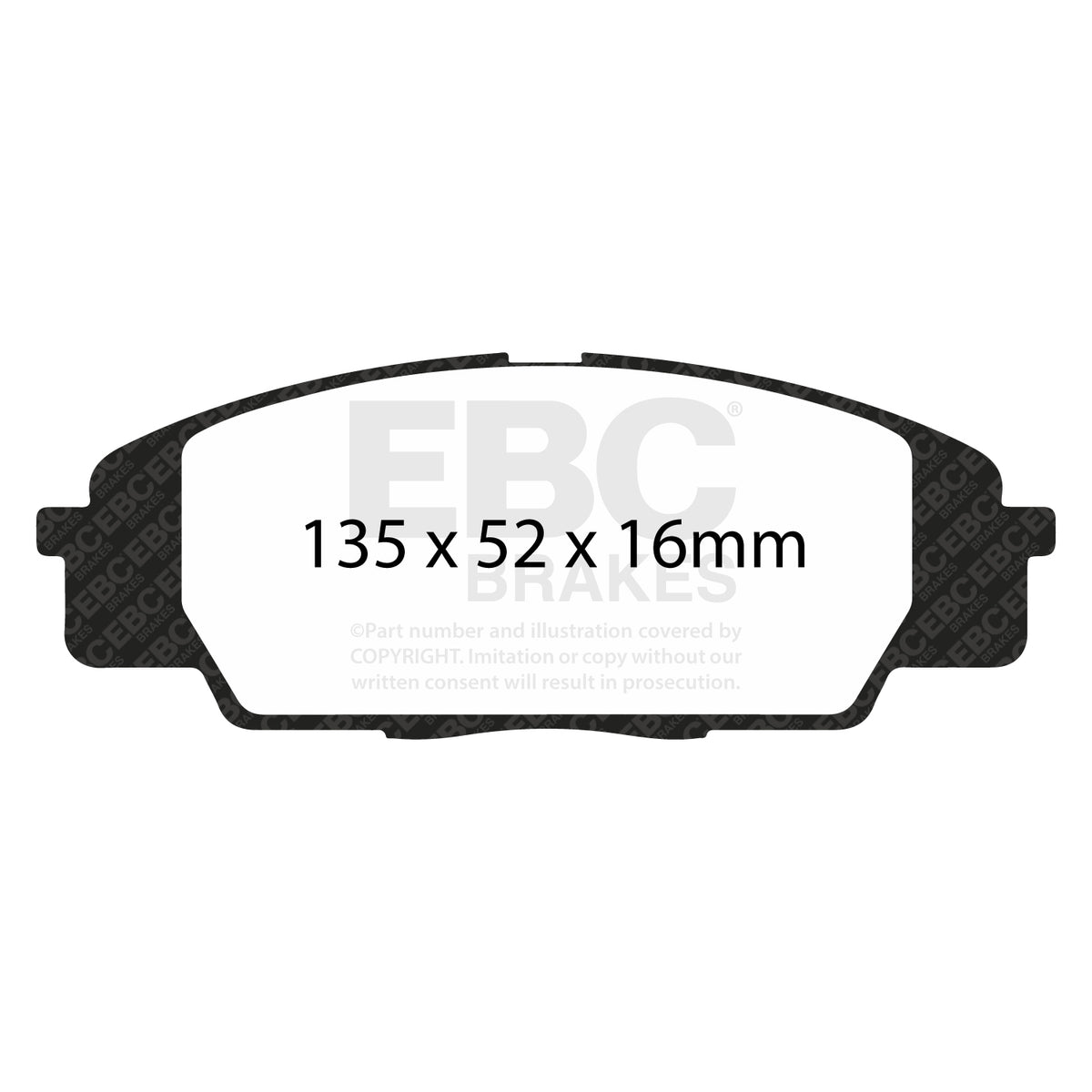 EBC Front BlueStuff Brake Pads - Honda Civic (8th Gen) (DP51254NDX) — view 2