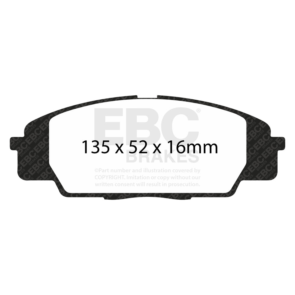 EBC Front BlueStuff Brake Pads - Honda Civic (8th Gen) (DP51254NDX) — view 2