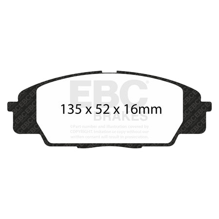 EBC Front GreenStuff Brake Pads - Honda Civic (7th Gen) (DP21254) — view 2