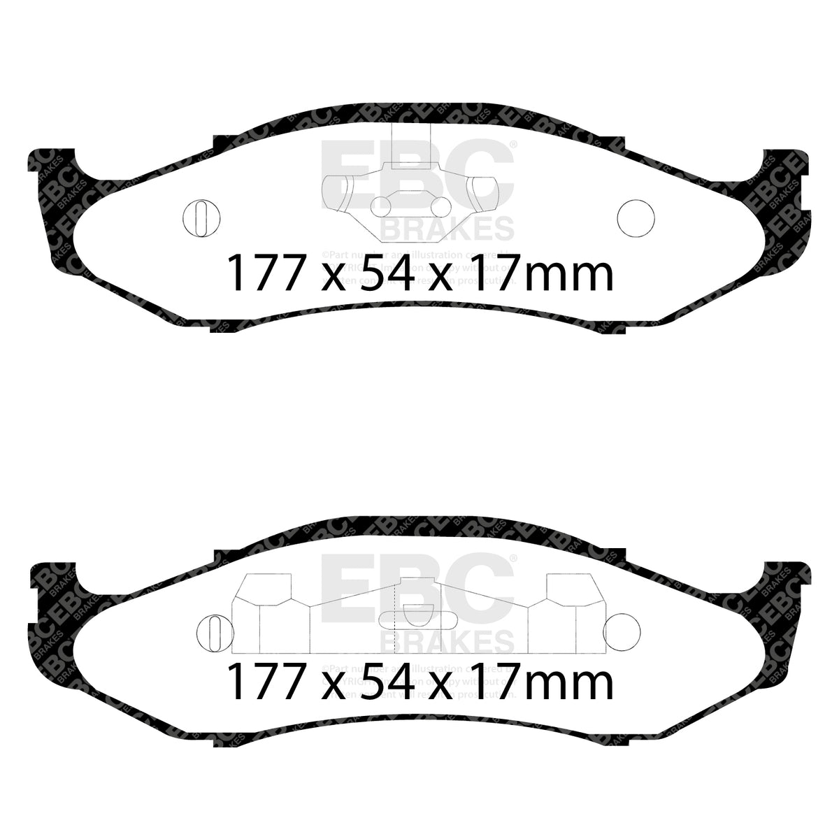 EBC Front YellowStuff Brake Pads - Jeep Cherokee / Jeep Wrangler (DP41255R) — view 2