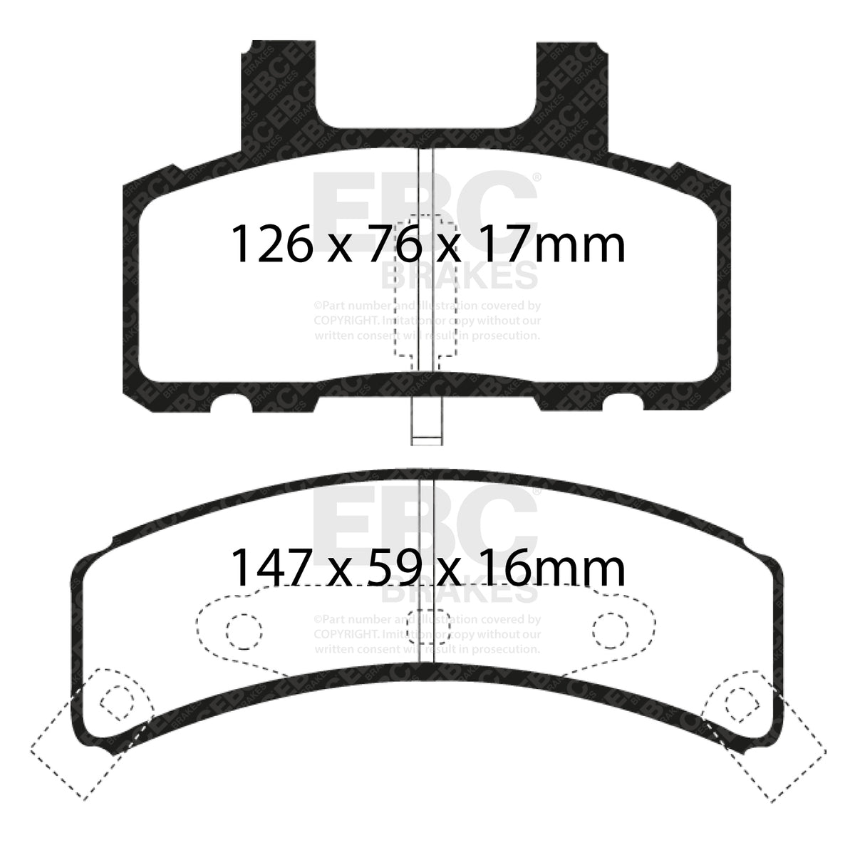 EBC Front Ultimax Brake Pads - Chevrolet Astro / Chevrolet Tahoe (DP1273) — view 2